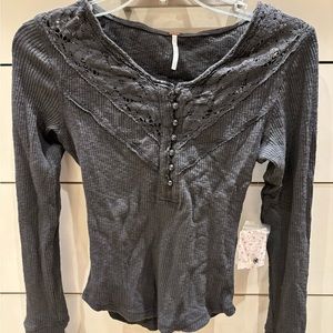 Free People Embellished Long Sleeve T-shirt!!